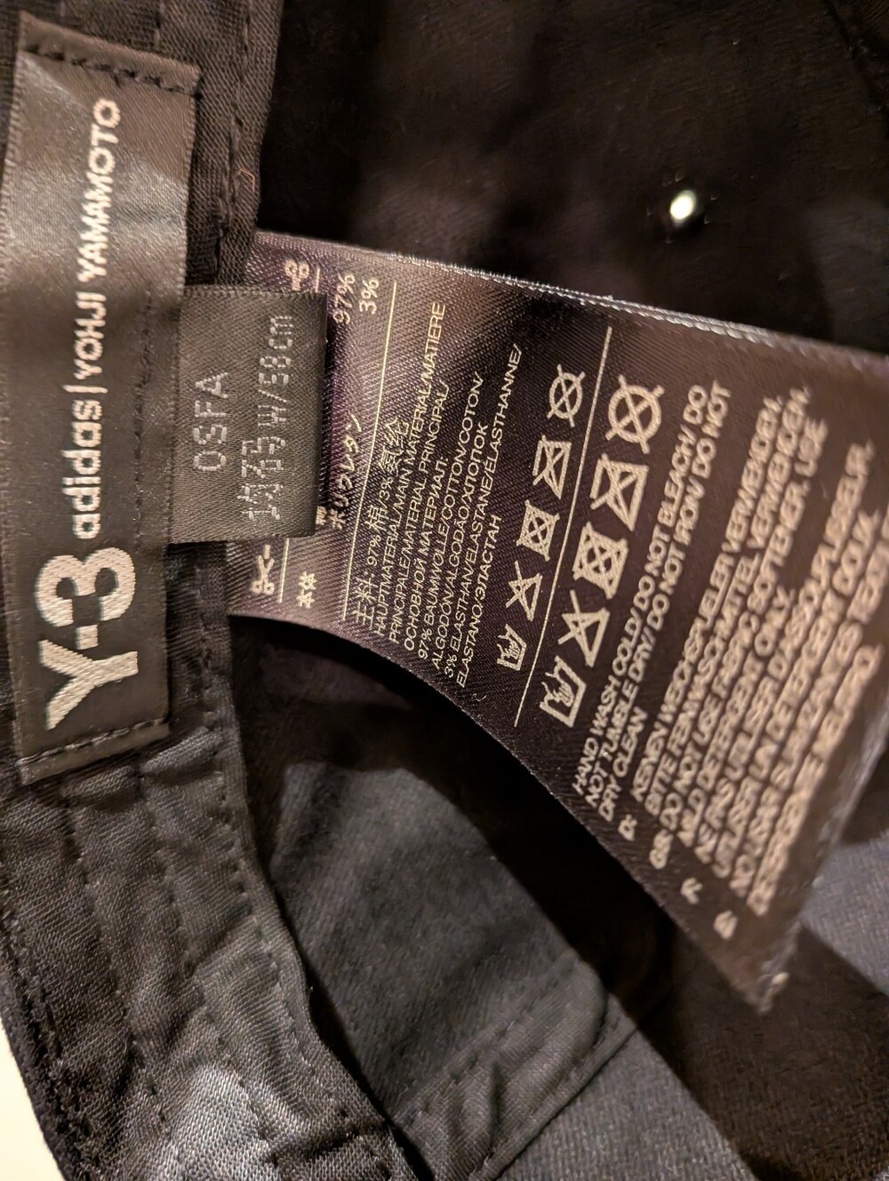 NWOT Y-3 Adidas Yohji Yamamoto 2020 CH1 Cap Hat GK3127 Deadstock Black Archive - Picture 6 of 14